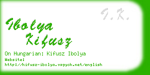 ibolya kifusz business card